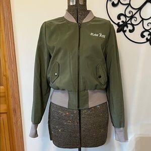 Star Wars Her Universe Boba Fett Green Bomber Jacket, M